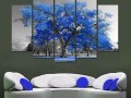 дерево в синих красках Изображение 5