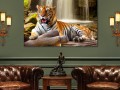 тигр на водопаде - постер Изображение 3